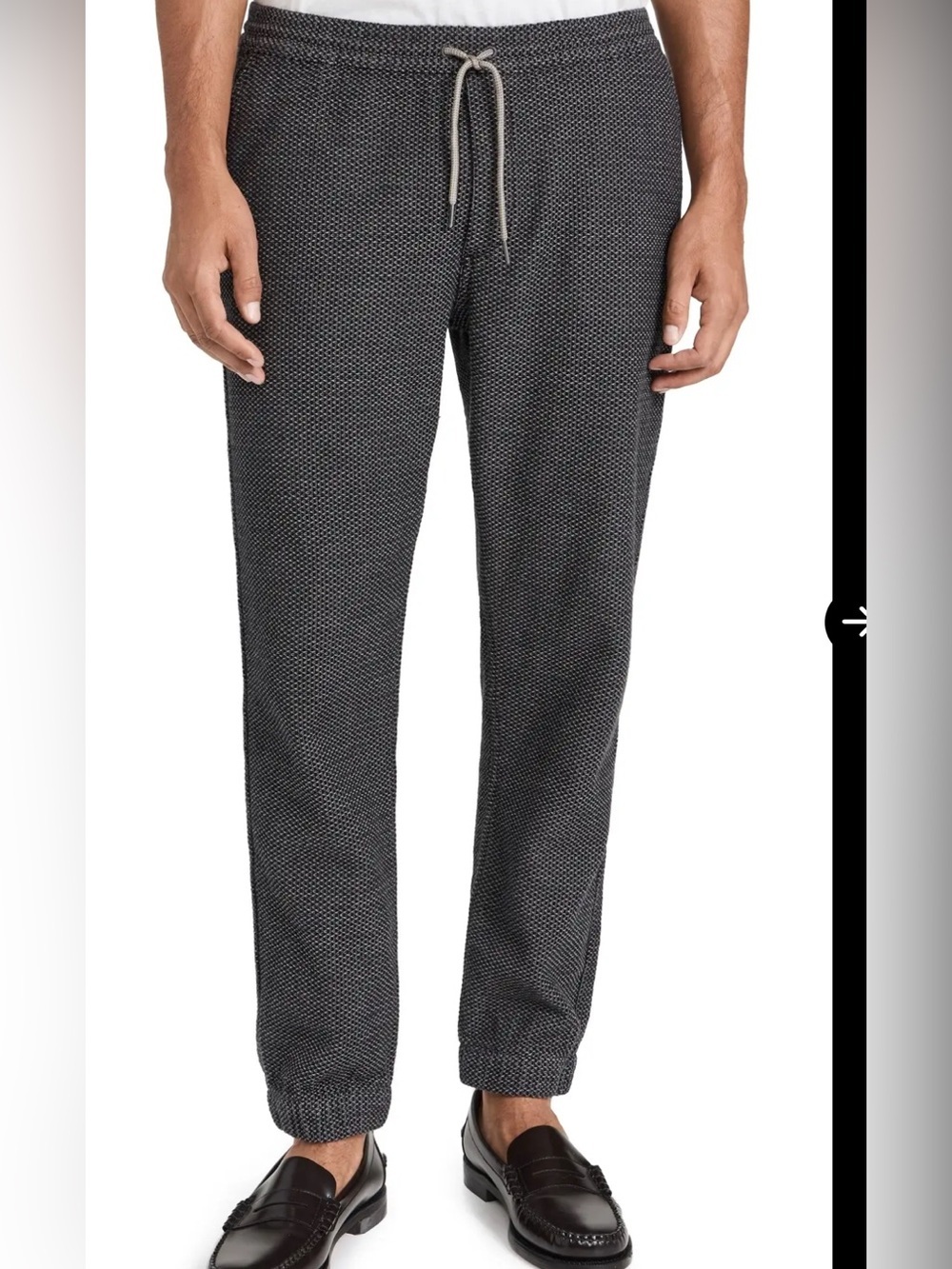 Taylor Stitch The Apres Pant Textured Jogger Charcoal Gray Mens Large